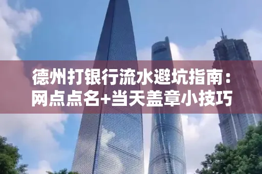德州打银行流水避坑指南：网点点名+当天盖章小技巧